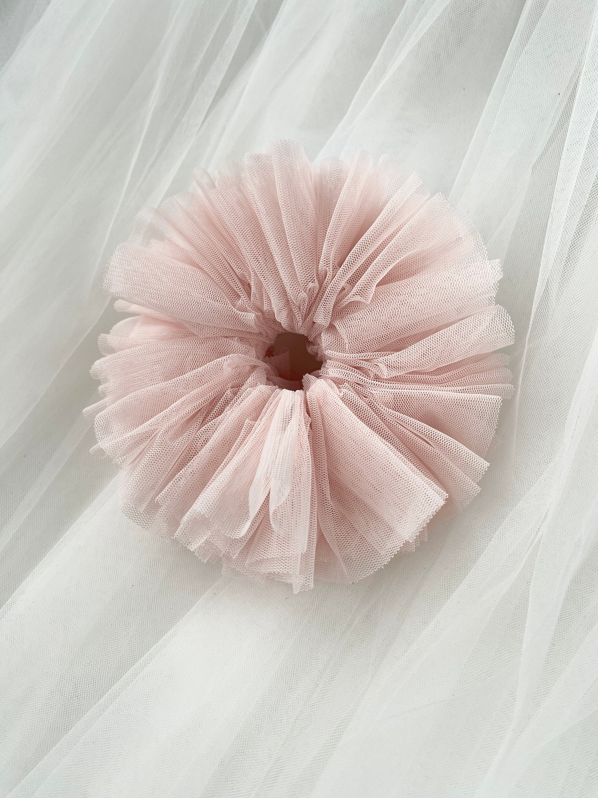 Pearl Pink Bridesmaids Tulle Oversized XXL Scrunchie